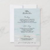 ビーチバチェロレッテ週末の旅程招待状 招待状 (裏面)