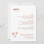 ビーチバチェロレッテ週末招待状 招待状 (裏面)