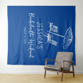 ビーチバチェロレッテ週末Backdropフォトブース タペストリー (インサイチュ(横))