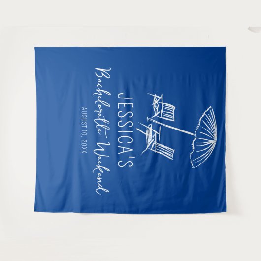 ビーチバチェロレッテ週末Backdropフォトブース タペストリー (正面(横))