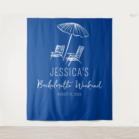 ビーチバチェロレッテ週末Backdropフォトブース タペストリー (正面)