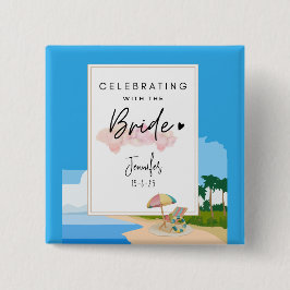 ビーチバチェロレッテ - カスタマイズされたハンズパーティーボタン 缶バッジ