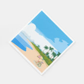 ビーチバチェロレッテ |ヘンズパーティーカスタマイズ スタンダードランチョンナプキン (角)