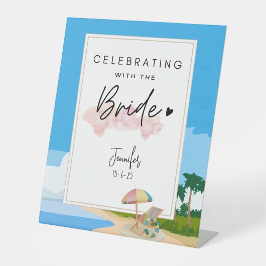 ビーチバチェロレッテ |ヘンズパーティーカスタマイズ 台座サイン (正面)