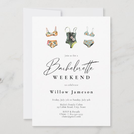 ビーチバチェロレッテ 招待状 (正面)
