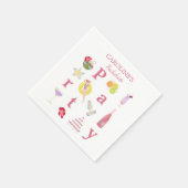 ビーチバチェロレッテBashブライダルシャワーウェルカムサイン スタンダードカクテルナプキン (角)