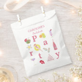 ビーチバチェロレッテBashブライダルシャワーウェルカムサイン フェイバーバッグ (クリップ留めされた状態)