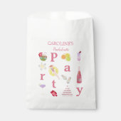 ビーチバチェロレッテBashブライダルシャワーウェルカムサイン フェイバーバッグ (正面)