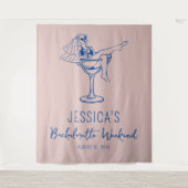 ビーチバチェロレッテmarg bride backdropフォトブース タペストリー (正面)