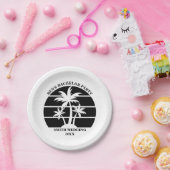 ビーチバチュラーパーティ結婚アイランドパーソナライズされた ペーパープレート (パーティー)