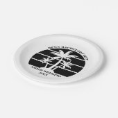 ビーチバチュラーパーティ結婚アイランドパーソナライズされた ペーパープレート (アングル)