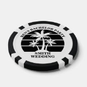 ビーチバチュラーパーティ結婚アイランドパーソナライズされた ポーカーチップ (シングル)