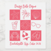 ビーチバチュロレッテコーラル ワインラベル (シングルラベル)