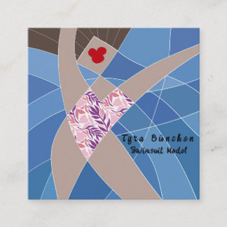 ビーチバブ水着モデル名刺 スクエア名刺