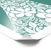 ビーチバベインホワイトフラワーズファッションイラストレーション フォトプリント            (角)