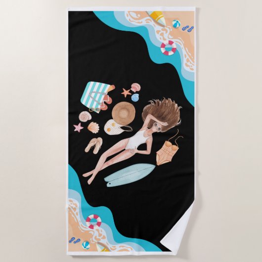 ビーチバベズベスティー ビーチタオル (正面)