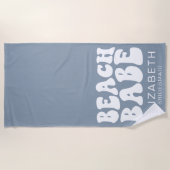 ビーチバベダスティブルークールバチェロレッテ ビーチタオル (正面)