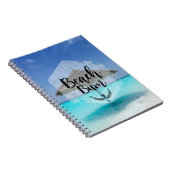 ビーチバムと茅葺きビーチ傘 ノートブック (右側)