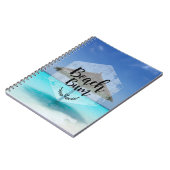 ビーチバムと茅葺きビーチ傘 ノートブック (左側)