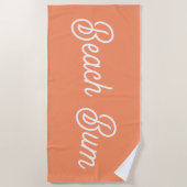 ビーチバムコーラルキュートミニマルエステティックビーチタオル ビーチタオル (正面)