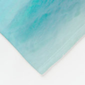 ビーチバムタイポグラフィ – アンブレラオントロピカルビーチ フリースブランケット (角)