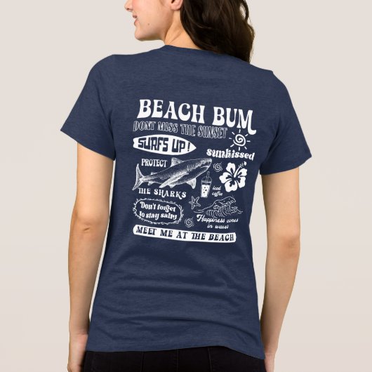 ビーチバムビーチサマー トライブレンドTシャツ (裏面)
