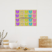 ビーチバムビーチサンダルポスター/プリント ポスター (キッチン)