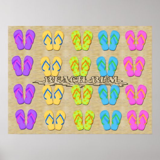ビーチバムビーチサンダルポスター/プリント ポスター (正面)