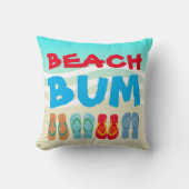 ビーチバムビーチサンドブライトアクアウェーブズ クッション (正面)