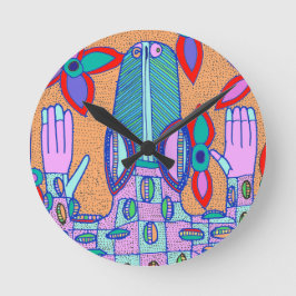 ビーチバムロック ラウンド壁時計