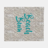 ビーチバム水オンビーチ砂フリースブランケット フリースブランケット (正面(横))