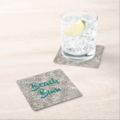 ビーチバム水ビーチ砂 スクエアペーパーコースター (インサイチュ)