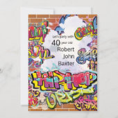 ビーチバム40thメンズ誕生日バートボーイおもしろい 招待状 (裏面)