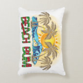 ビーチバム | スイカ、海波、トロピカルサン アクセントクッション (正面(垂直))