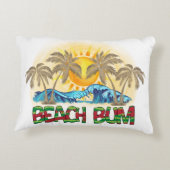 ビーチバム | スイカ、海波、トロピカルサン アクセントクッション (裏面)