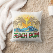 ビーチバム | スイカ、海波、トロピカルサン クッション (ブランケット)