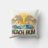 ビーチバム | スイカ、海波、トロピカルサン クッション (裏面)