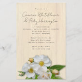 ビーチバラバジェットウッドルック結婚式招待状Fl チラシ (正面)