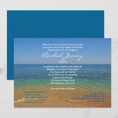 ビーチバルミツワー結婚式招待状 招待状 (正面/裏面)