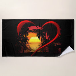 ビーチバレンタイン ビーチタオル