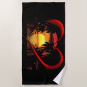 ビーチバレンタイン ビーチタオル (正面)