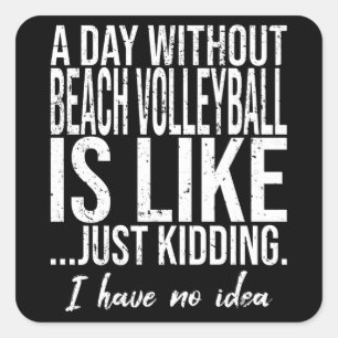 ビーチバレーボールおもしろいギフトアイディア スクエアシール