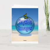 ビーチバレーボールガールグリーティングカード カード (裏面)
