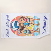 ビーチバレーボールガールズサンダー_コーブ ビーチタオル (正面)