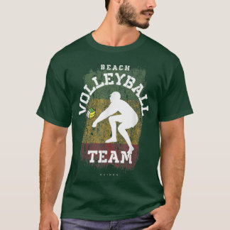 ビーチバレーボールギニア国旗ラブバレーボールプレイ Tシャツ