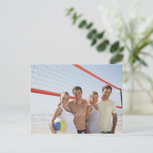 ビーチバレーボールコートのフレンド ポストカード (スタンド正面)