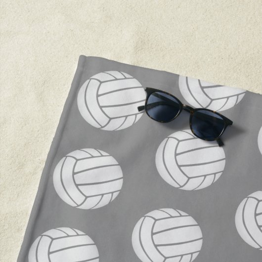 ビーチバレーボールコート幸せモノグラムの場 ビーチタオル (インサイチュ)