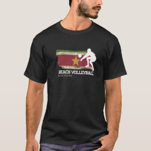 ビーチバレーボールスリナム国旗ラブバレーボール大作戦 Tシャツ