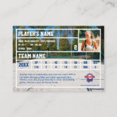 ビーチバレーボールトレーディングカード土産 コーリングカード (裏面)