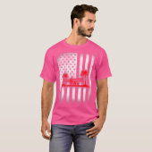 ビーチバレーボール米国国旗 Tシャツ (正面フル)